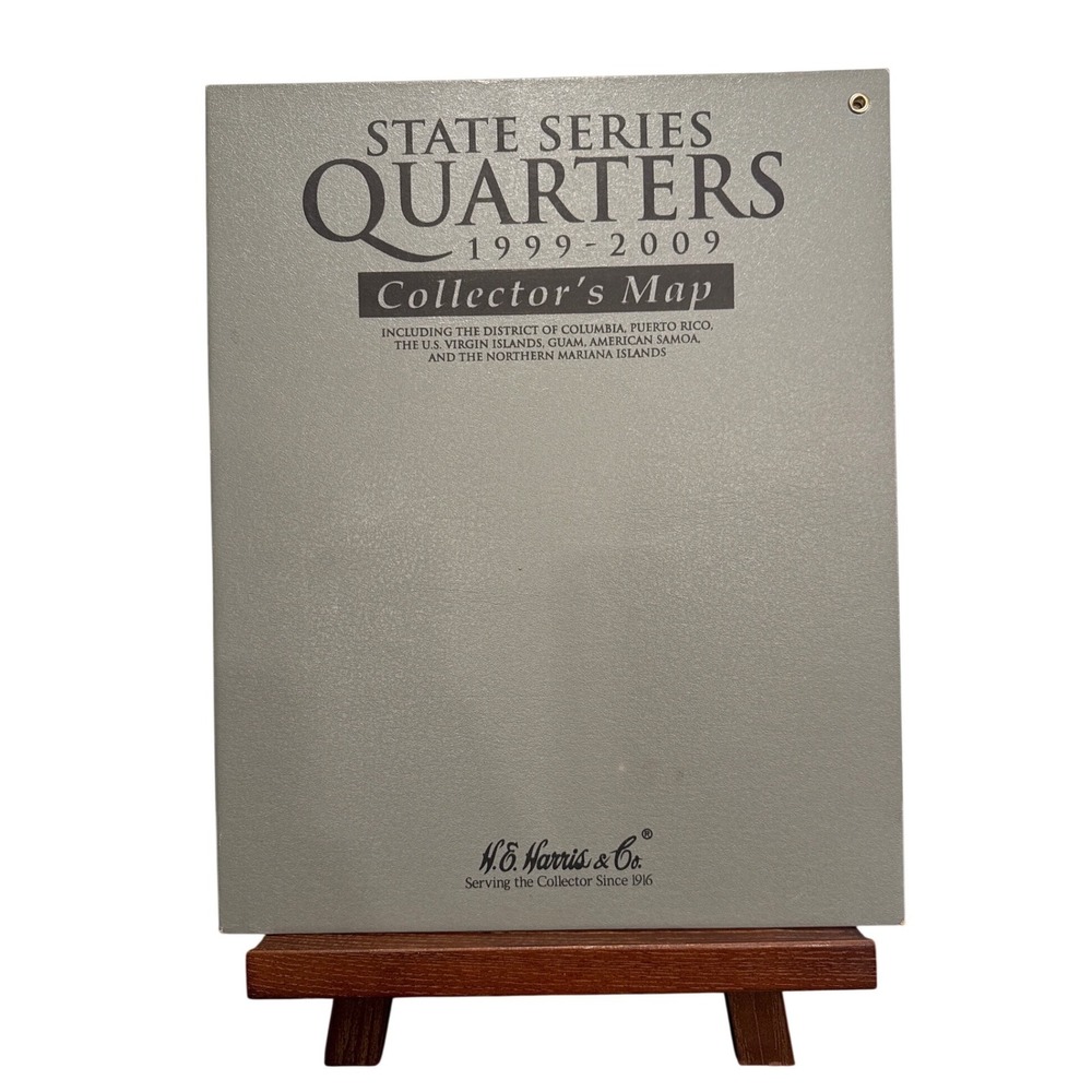 HE Harris State Series Quarters 1999-2009 Collectors Map